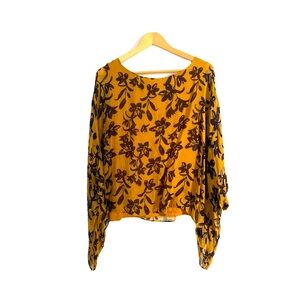 Viola Borghi silk blend made in Italy Floral Print Top blouse